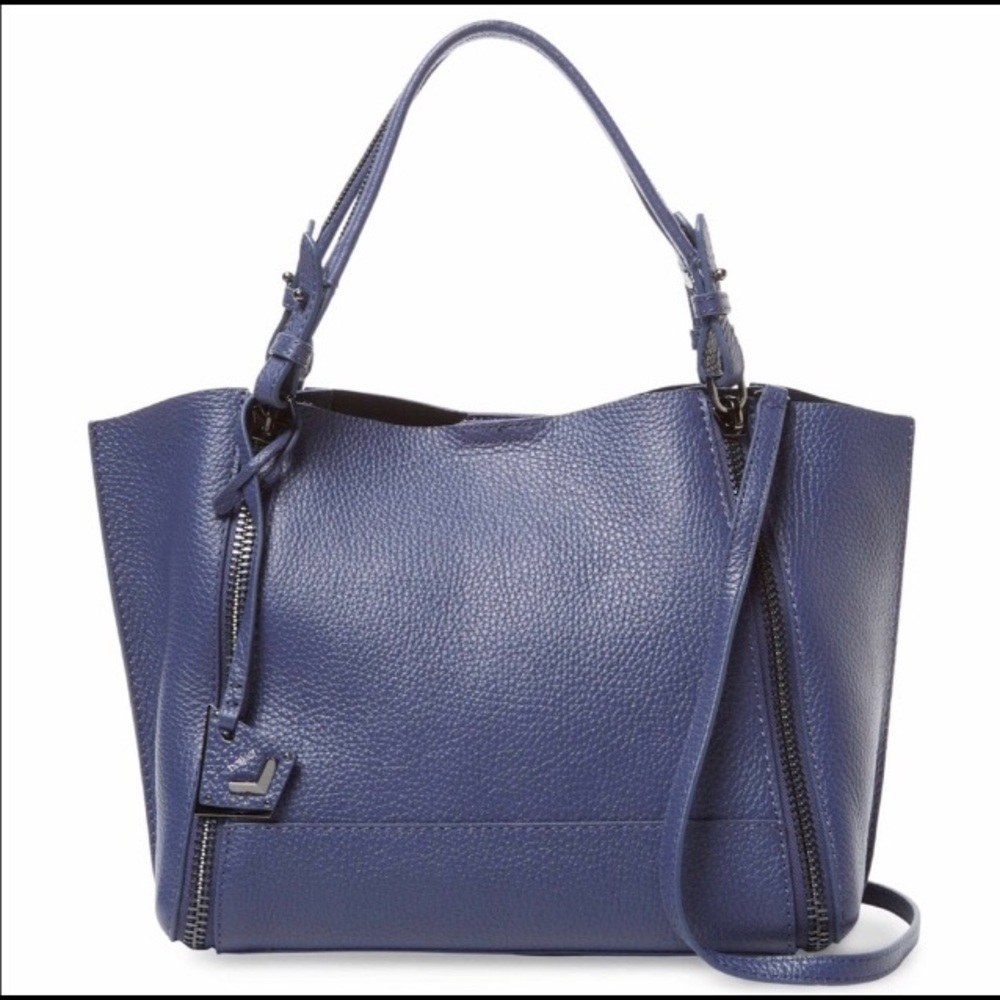 Botkier Soho Bite Size Blue Pebbled Leather Bag